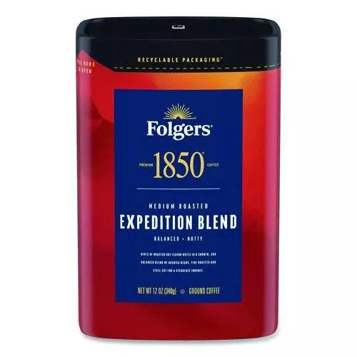 1850 2550093312 Expedition Blend Roast Ground Coffee, 12 oz Canister