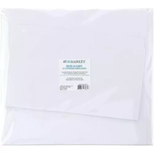 49 And Market Create-An-Album Foundation Inserts 12"X12" White - Postage as per Actual
