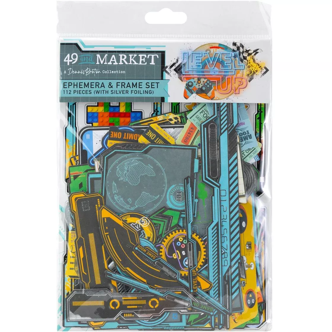 49 And Market Die Cuts With Foil- Level Up