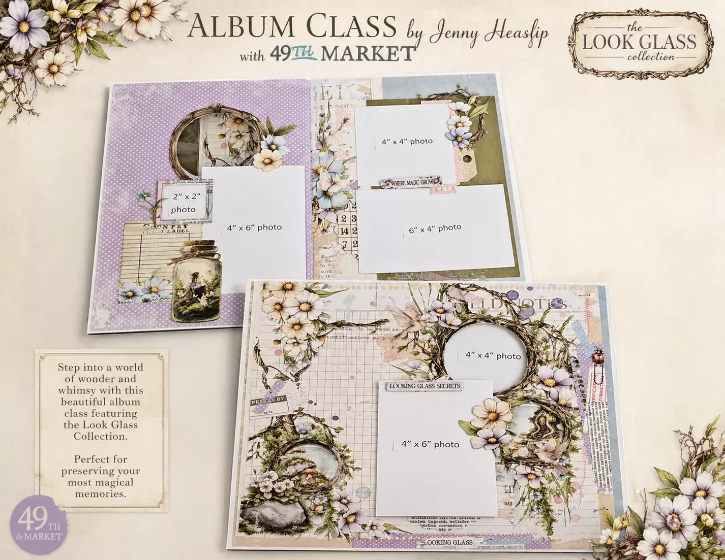 49 and Market The Looking Glass Album Class by Jenny Heaslip