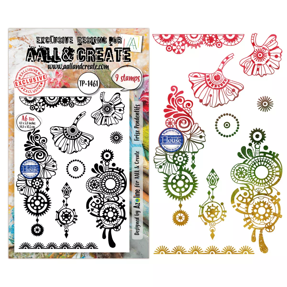 AALL and Create - A6 - Stamp Set - Frise Pendentifs