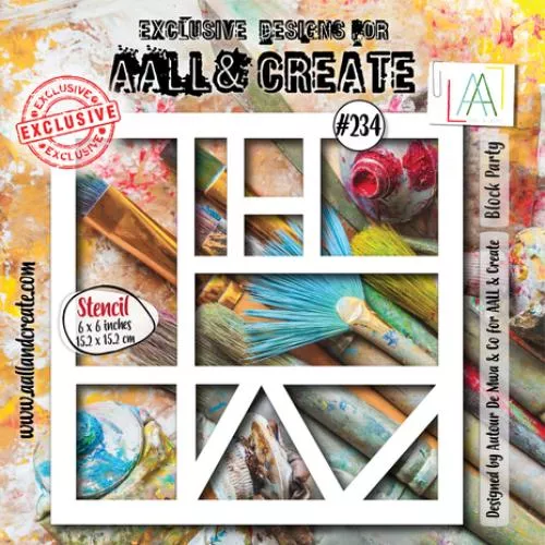 Aall & Create -Stencil-Block Party (AALL-PC-234)
