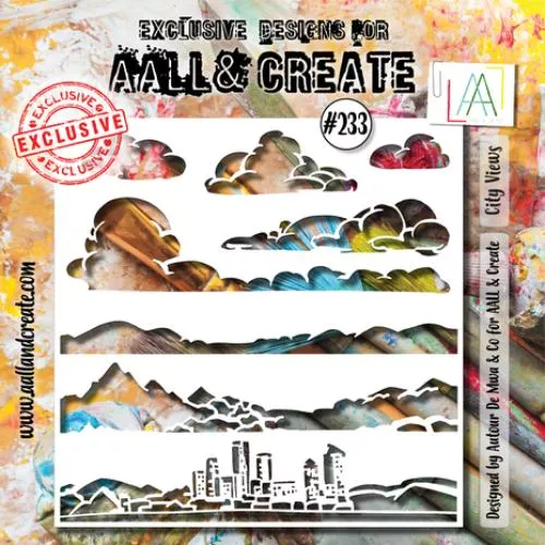 Aall & Create -Stencil-City Views (AALL-PC-233)