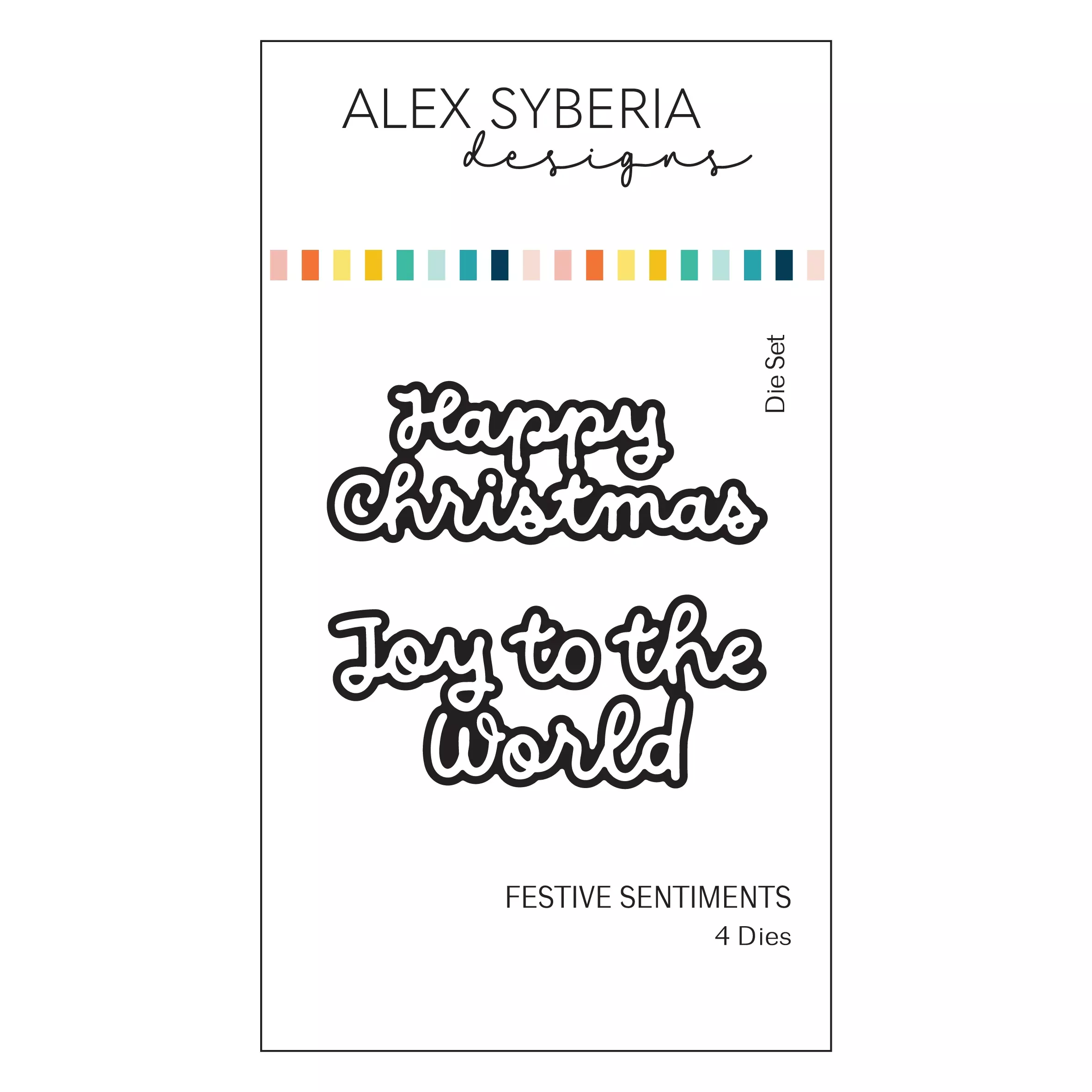 Alex Syberia Designs Festive Sentiments Die Set