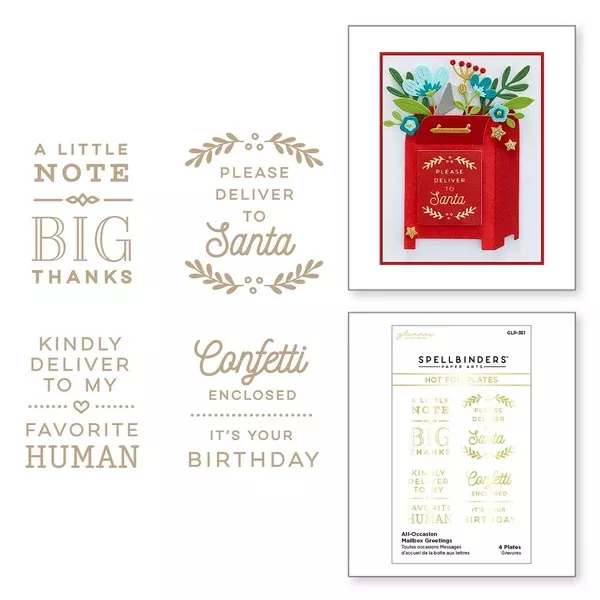 All-Occasion Mailbox Greetings Glimmer Hot Foil Plate from the Parcel & Post Collection