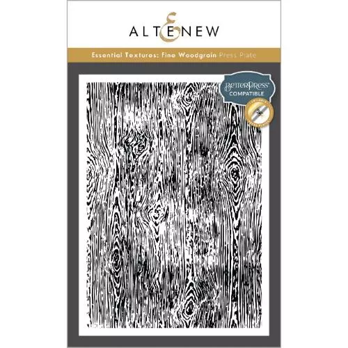 Altenew Essential Textures: Fine Woodgrain Press Plates/Foil Plates