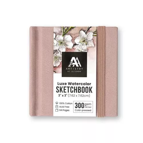 Altenew Luxe Watercolor Sketchbook - 3"x 3", 300 gsm