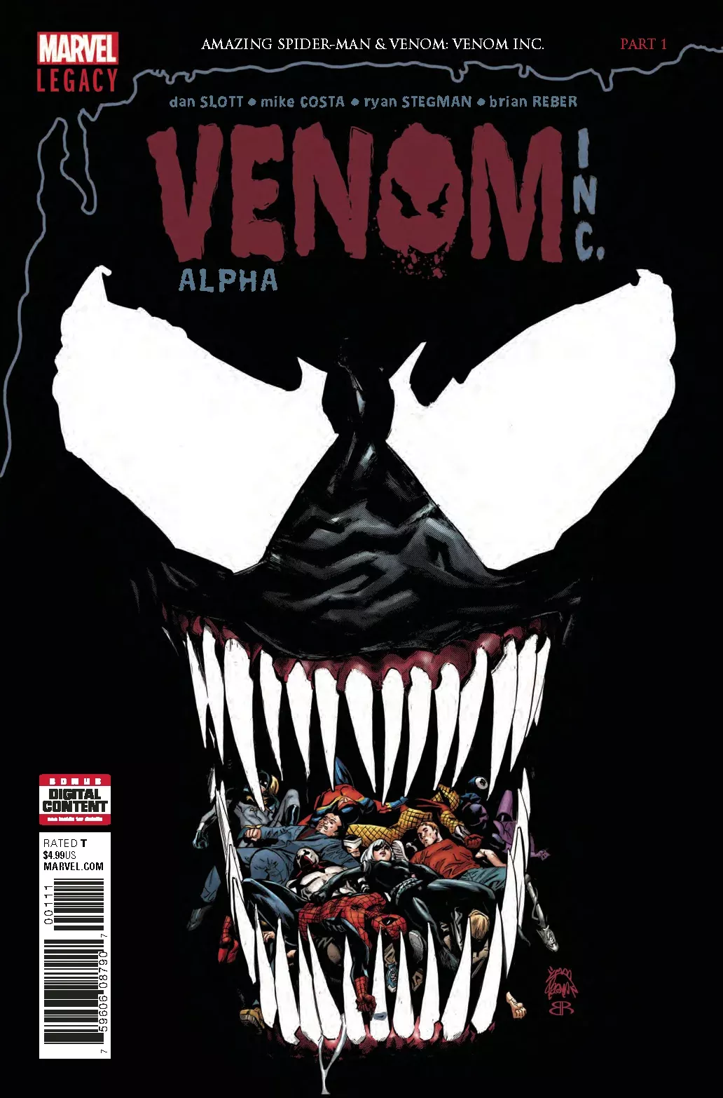 AMAZING SPIDER-MAN VENOM INC ALPHA #1 Marvel 2018 1st Maniac Ryan Stegman