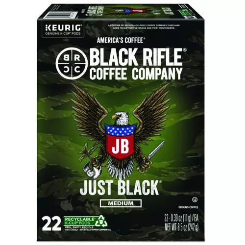 Black Rifle Coffee Company 5000384042 Just Black Coffee K-Cups, 22/Box
