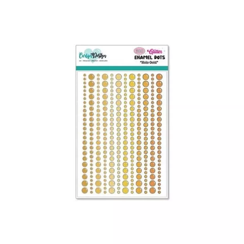 CarlijnDesign Glitter Enamel Dots Holo Gold (300pcs) (CDED-0013)