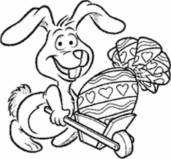 Coniglio Carriola - Rubber Stamp - Impronte D'Autore