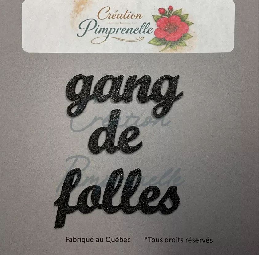 Création Pimprenelle Gang de folles (noir)