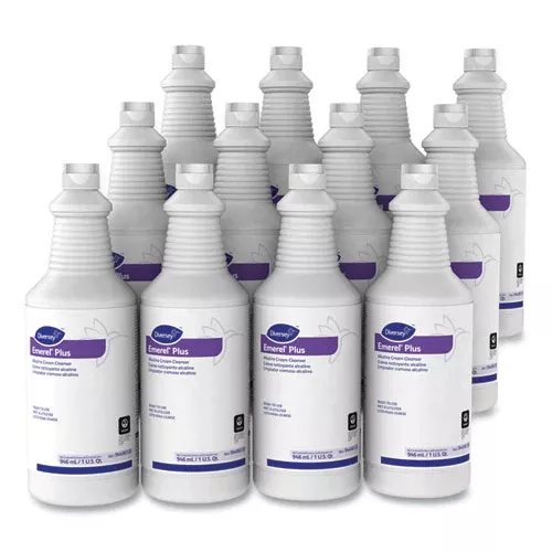 Diversey 94496138 Emerel Plus Cream Cleanser, Odorless, 32 Oz Squeeze Bottle, 12/carton