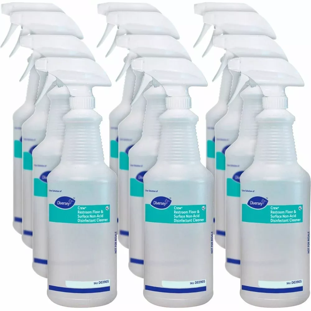 Diversey Spray Bottle,Empty,f/Crew Restroom Cleaner,32 oz,12/CT,CL