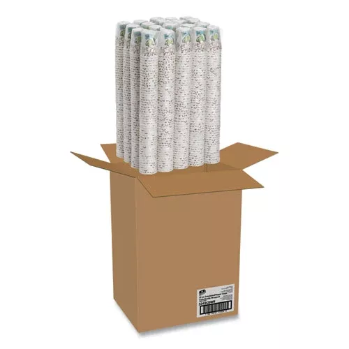 Dixie 5342CDWR Perfectouch Paper Hot Cups, 12 Oz, Coffee Haze Design, Individually Wrapped, 1,000/carton