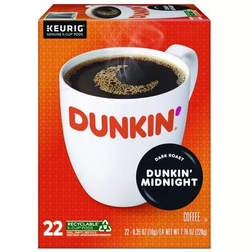 Dunkin' 5000380335 K-Cup Pods, Original Dark Roast, 22/box