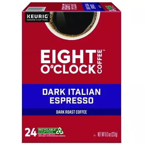 Eight O'Clock 5000359068 Dark Italian Espresso Coffee K-Cups, 24/Box