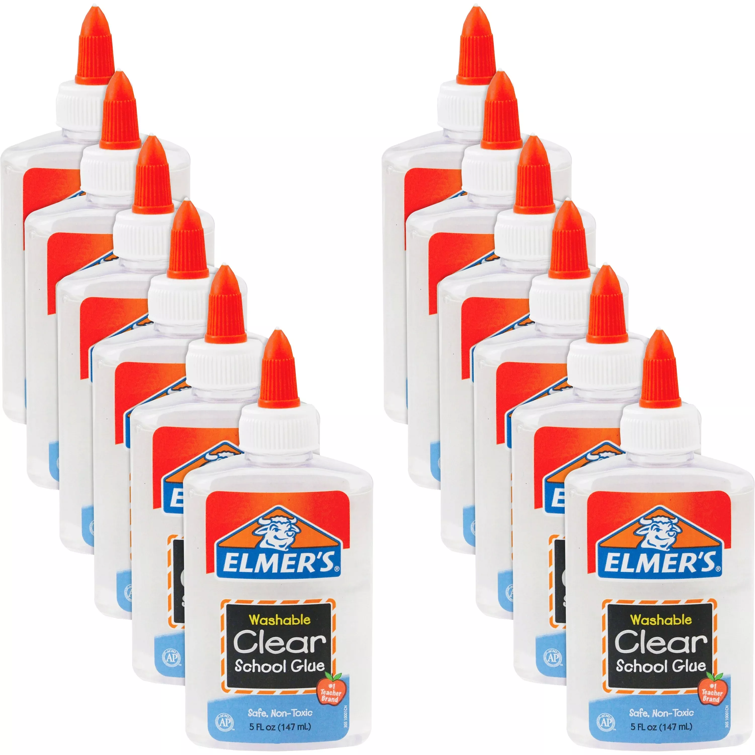 Elmer's School Glue, Washable, Nontoxic, 5 oz, 12 Bottles/BD, Clear