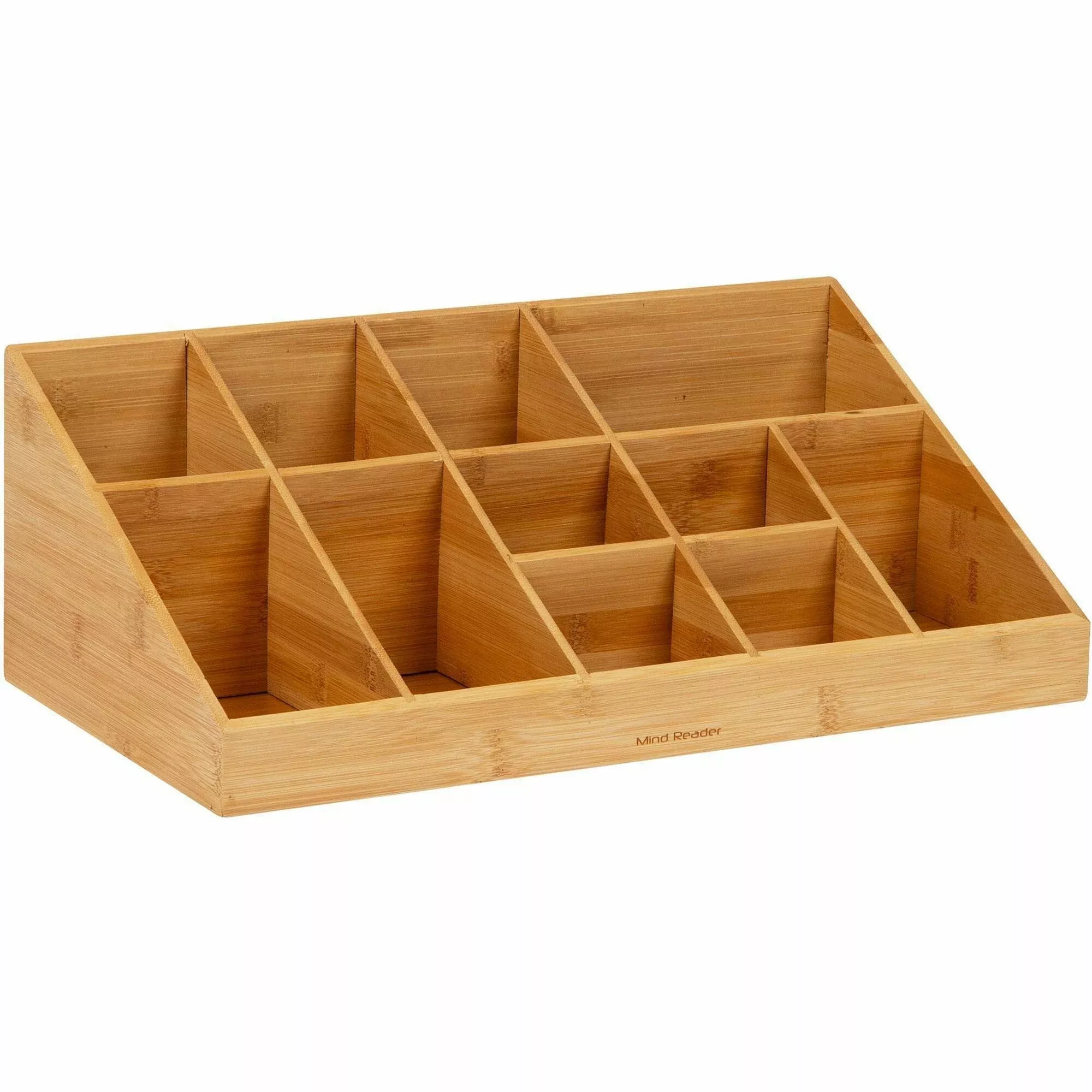 EMS Mind Reader LLC Condiment Organizer,11Compartment,Bamboo,9.5"x18.19"x6.5",BN