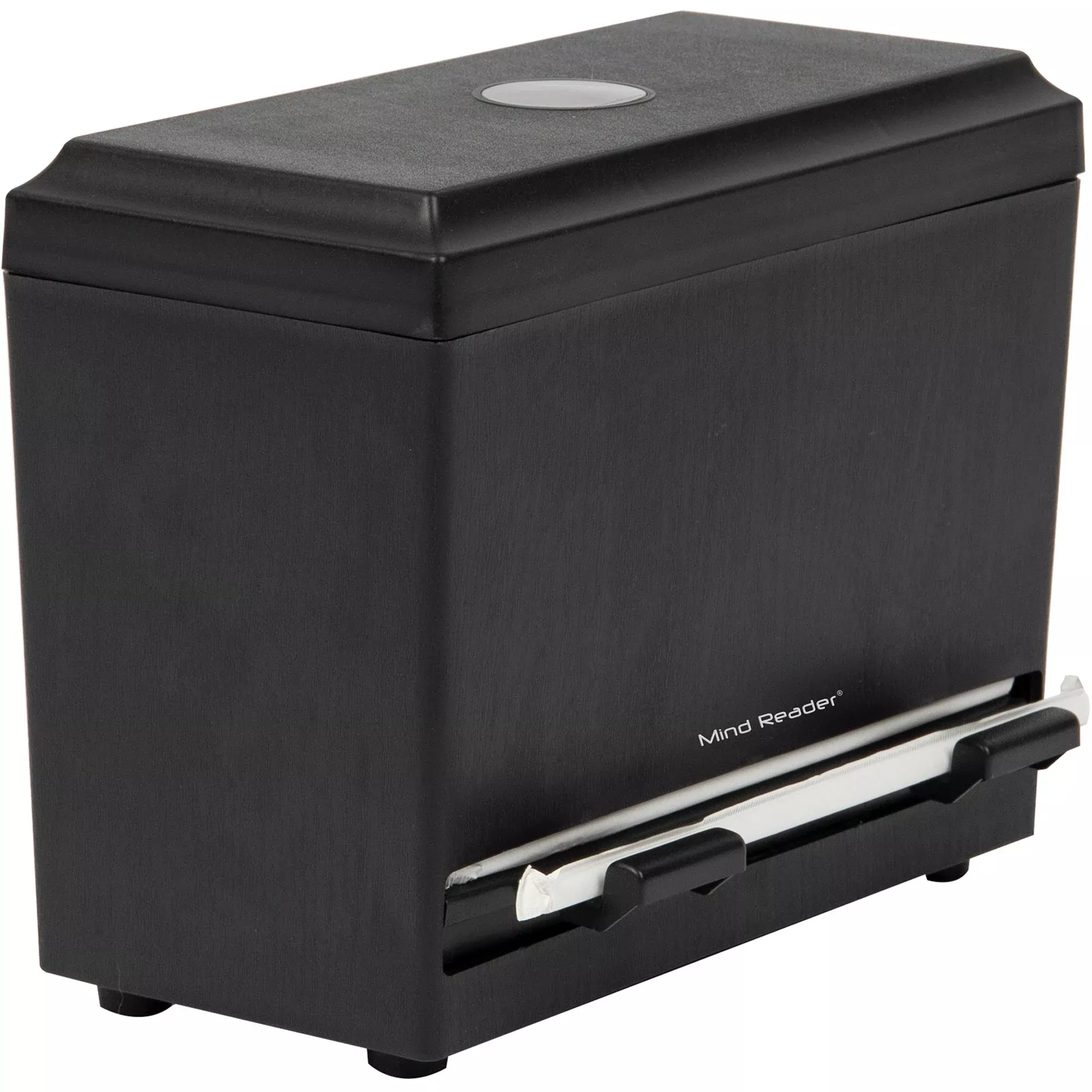 EMS Mind Reader LLC Straw Dispenser,250 Cap,Top-Loading,9.25"x4.5"x7.5",BK