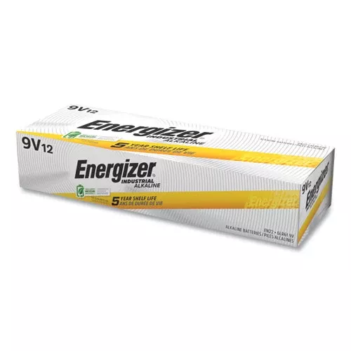 Energizer EN22 Industrial Alkaline 9v Batteries, 12/box