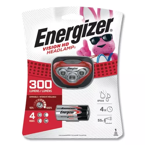 Energizer HDB32E Led Headlight, 3 Aaa Batteries (included), Red