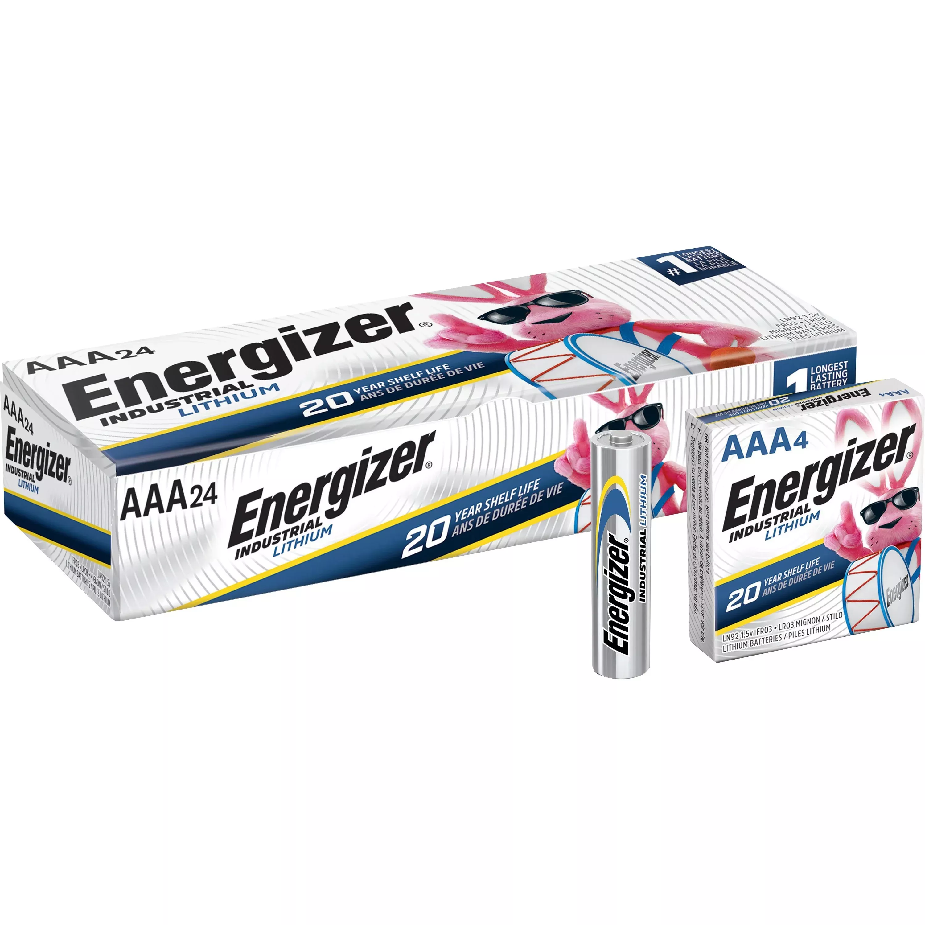 Energizer Industrial Lithium Aaa Battery, 1.5 V, 4/pack, 6 Packs/box