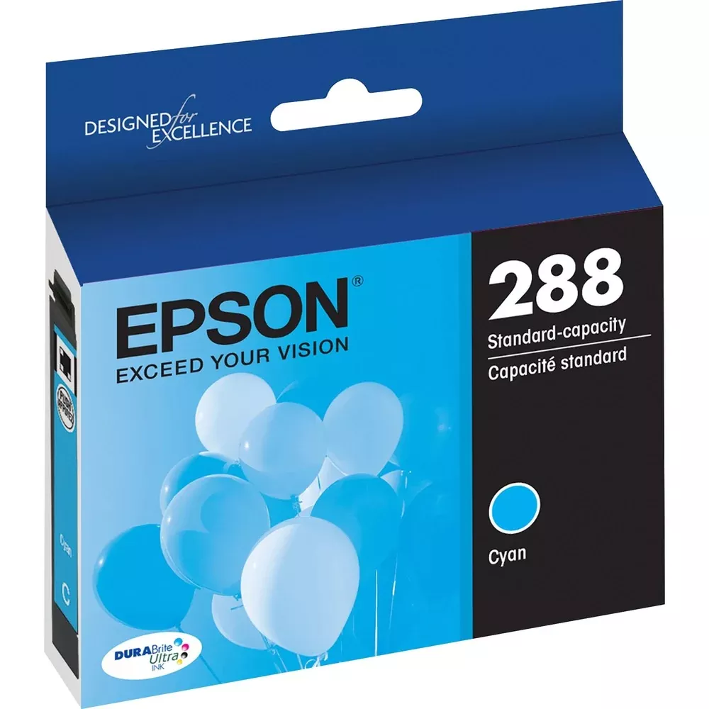 Epson Ink Cartridge, 288, XP-440, 165 Page Yield, CYN