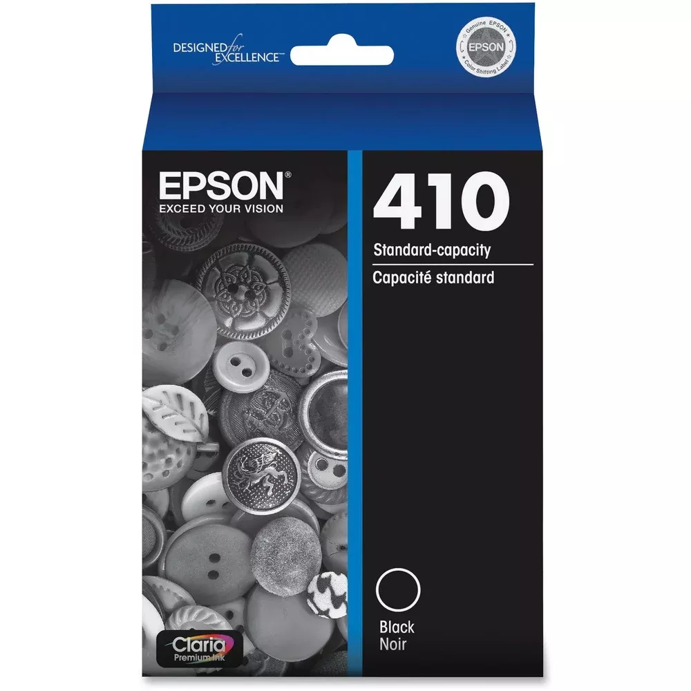Epson Ink Cartridge, 410, 250 Page Yield, Pigment BK