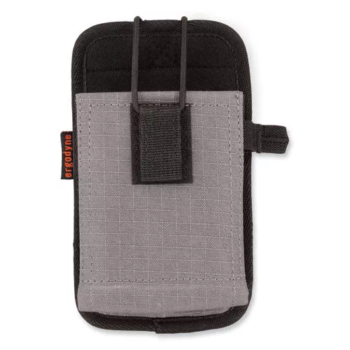 ergodyne 19192 Squids 5542 Phone Style Scanner Holster with Belt Loop, Large, 1 Compartment, 3.75 x 1.25 x 6.5, Polyester, Gray