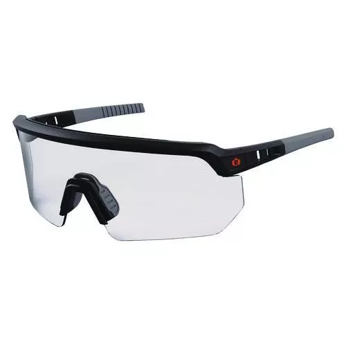 ergodyne 55001 Skullerz AEGIR Safety Glasses, Matte Black Half Frame, Clear Single Lens