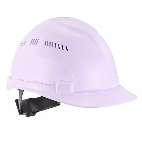 ergodyne 60223 Skullerz 8966 Class C Lightweight Cap-Style Hard Hat with Adjustable Venting, 6-Point Ratchet, One Size Fits Most, White