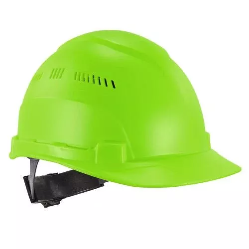 ergodyne 60224 Skullerz 8966 Class C Lightweight Cap-Style Hard Hat with Adjustable Venting, 6-Point Ratchet, One Size Fits Most, Lime
