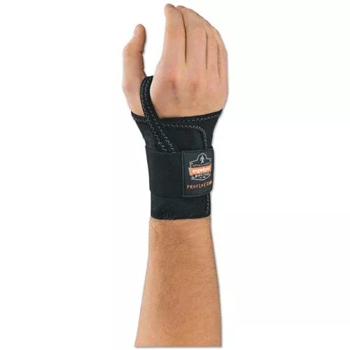 ergodyne 70016 ProFlex 4000 Single Strap Wrist Support, Large, Fits Left-Hand, Black