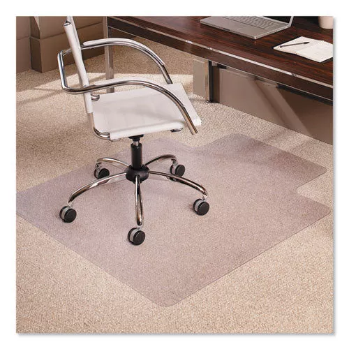 ES Robbins 128173 EverLife Moderate Use Chair Mat for Low Pile Carpeted Floors, Rectangular with Lip, Crystal Edges, 45" x 53", Clear
