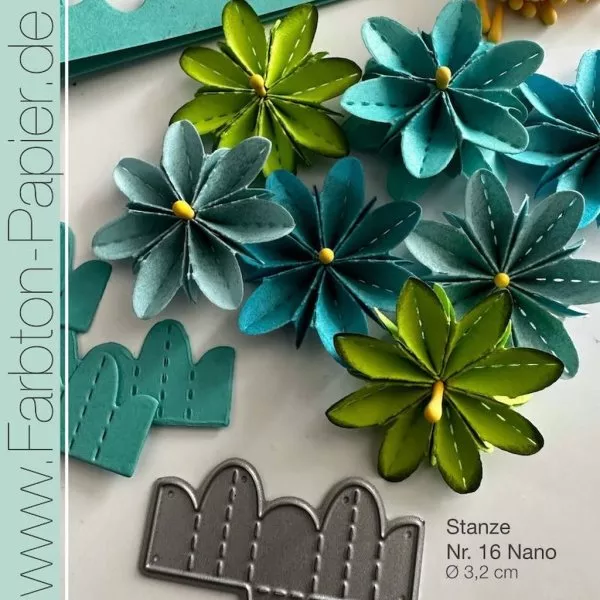 Faltblume Nr. 16 Nano - Die Set - FarbTon Papier