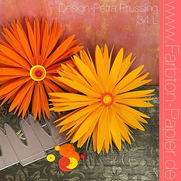 Faltblume Nr. 34 L - Die Set - FarbTon Papier