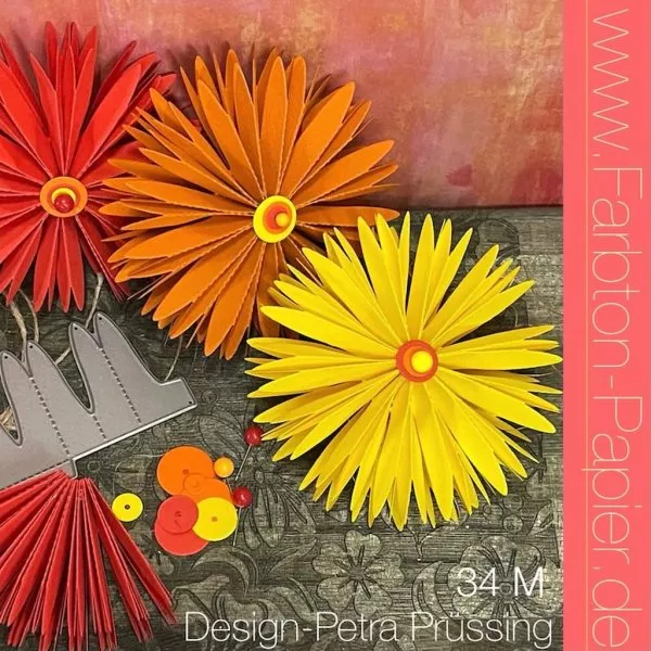 Faltblume Nr. 34 M - Die Set - FarbTon Papier