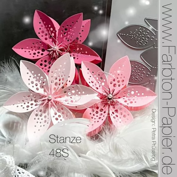Faltblume Nr. 48 S - Die Set - FarbTon Papier