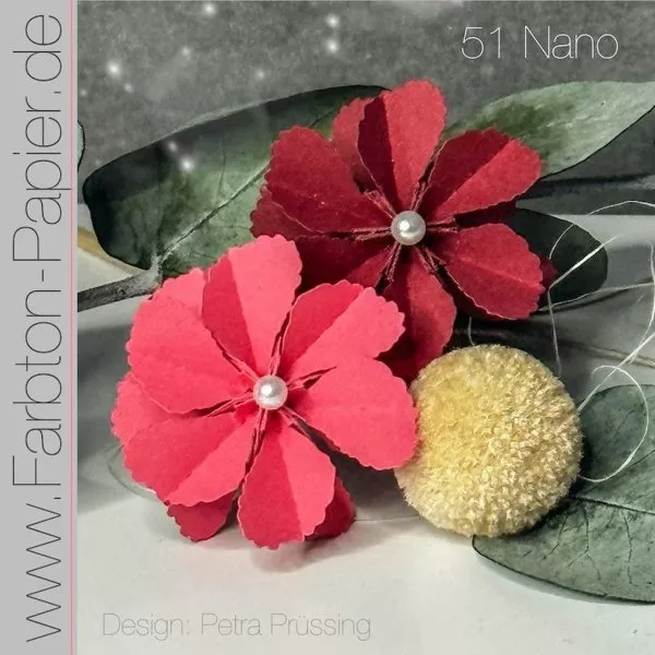 Faltblume Nr. 51 Nano - Die Set - FarbTon Papier