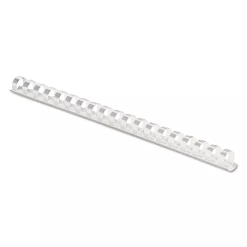 Fellowes 52371 Plastic Comb Bindings for 11 x 8.5 Documents, 19 Rings, 0.38" (55-Sheet) Capacity, White, 100/Pack