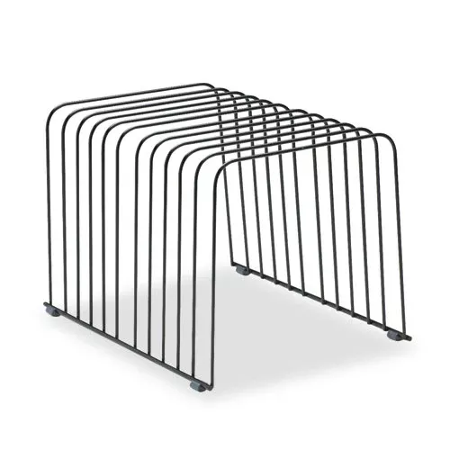 Fellowes 72112 Wire Desktop Organizer, 11 Sections, Letter To Legal Size Files, 9" X 11.38" X 8", Black