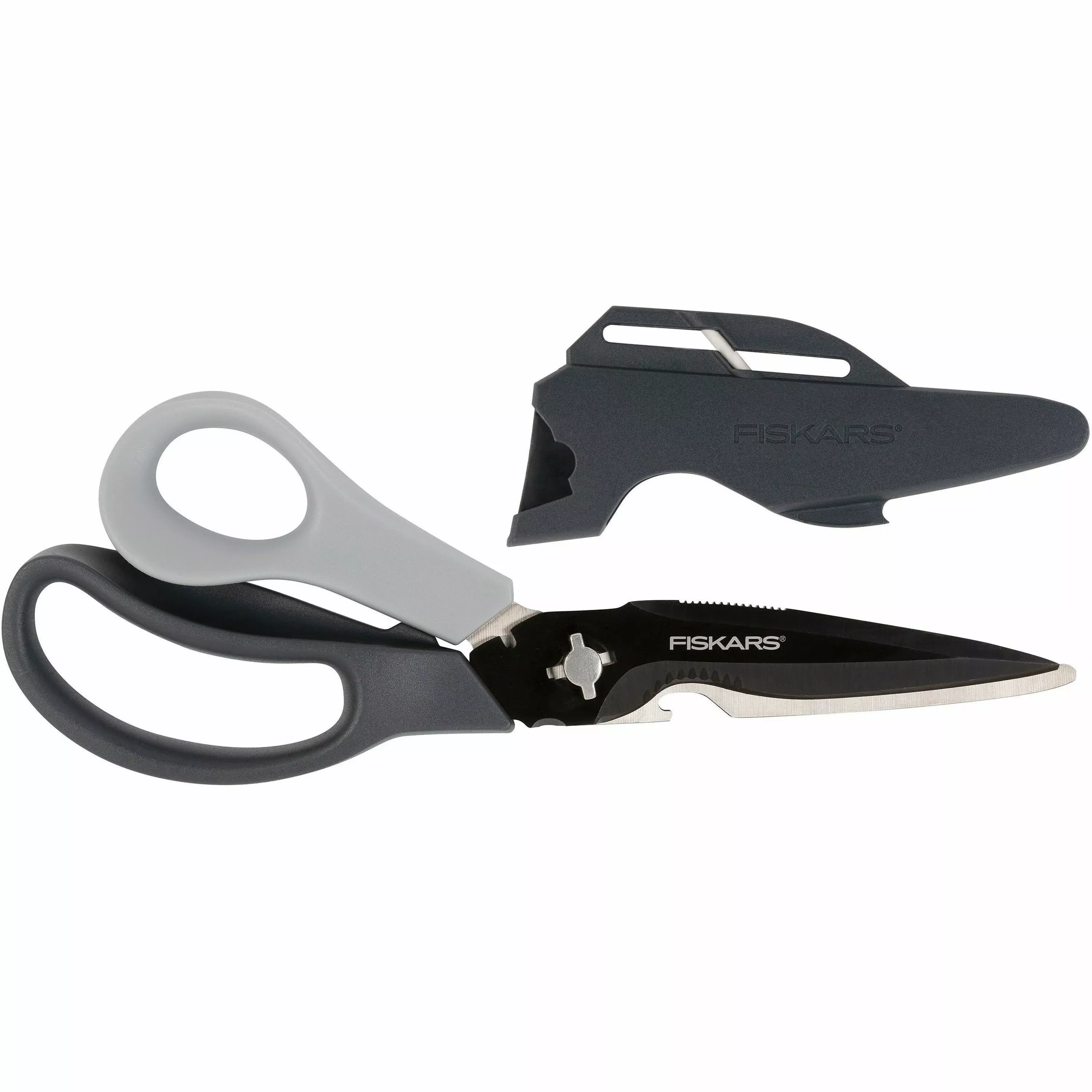 Fiskars Multipurpose Scissors, Utility Cutter, 9" L, Black/Orange