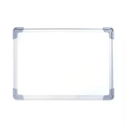 Flipside Dual-Sided Desktop Dry Erase Board, 18" x 12", White Surface, Satin Aluminum Frame