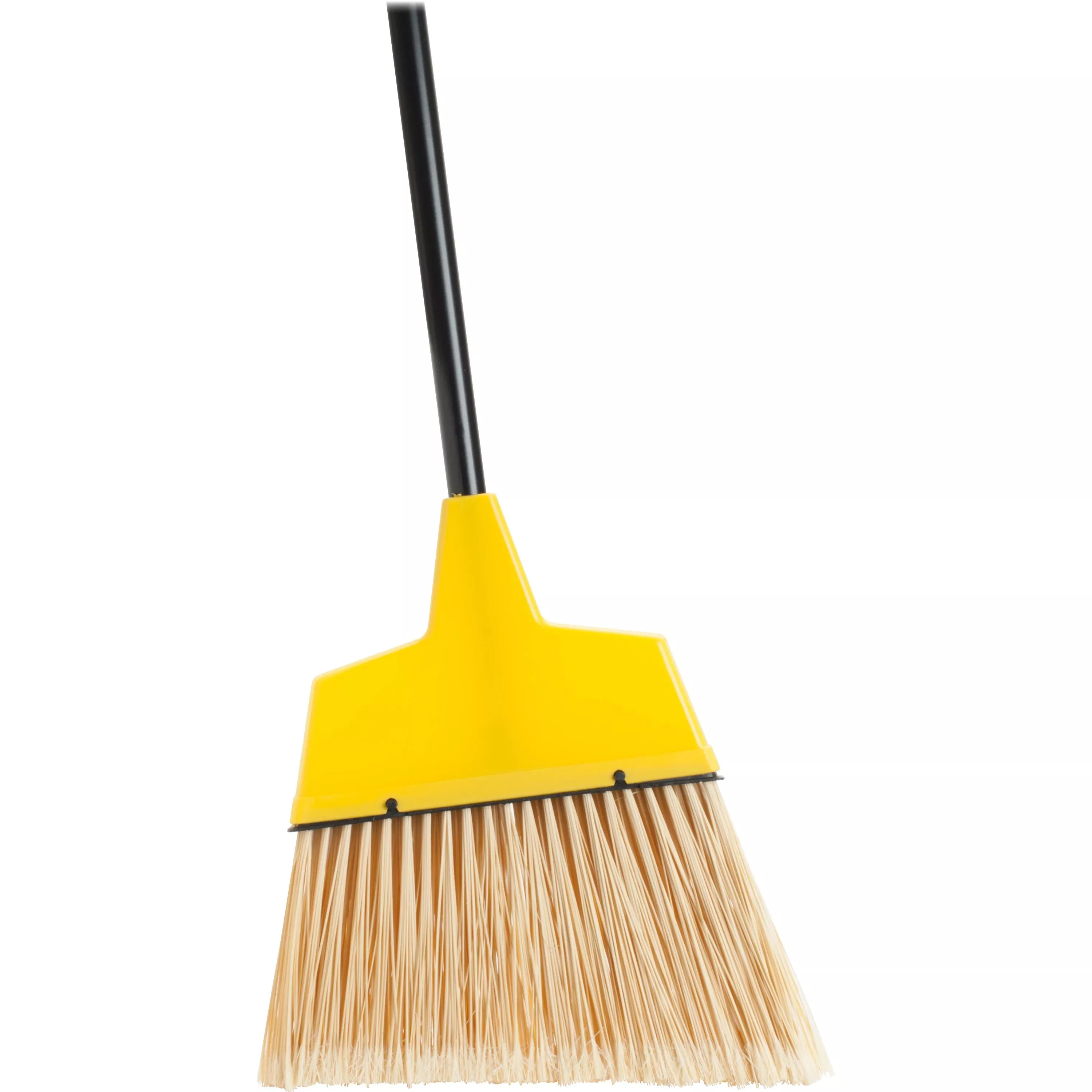 Genuine Joe Angle Broom, High Performance Bristles, 12-1/2"Wx54-1/2", YW