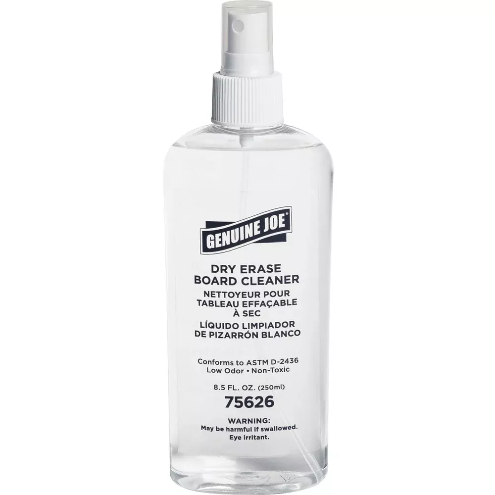 Genuine Joe Board Cleaner, Dry-Erase, Low-Odor, 8oz, Pump Spray