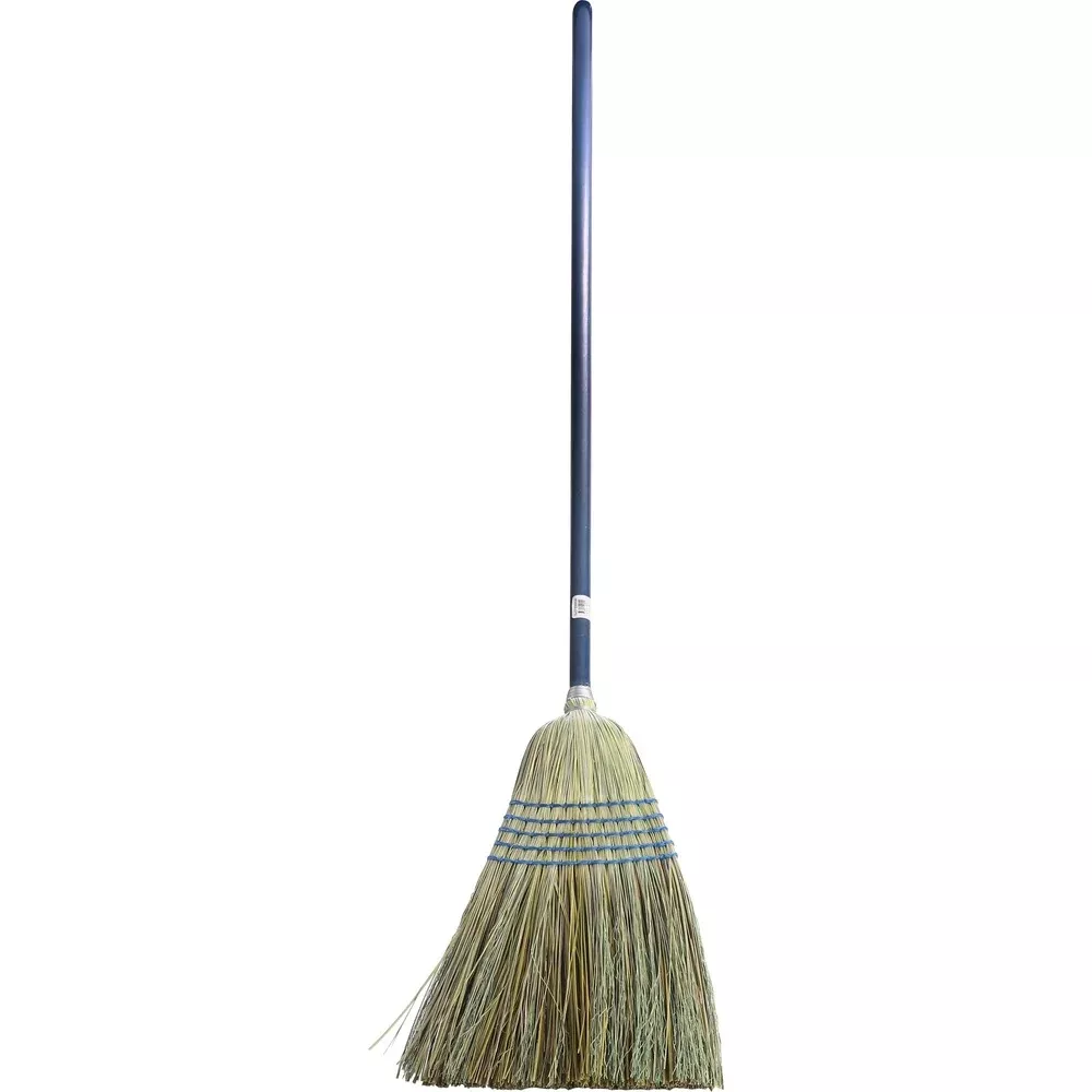 Genuine Joe Broom, Corn/Fiber, 9" to 11" Sweep, Natural