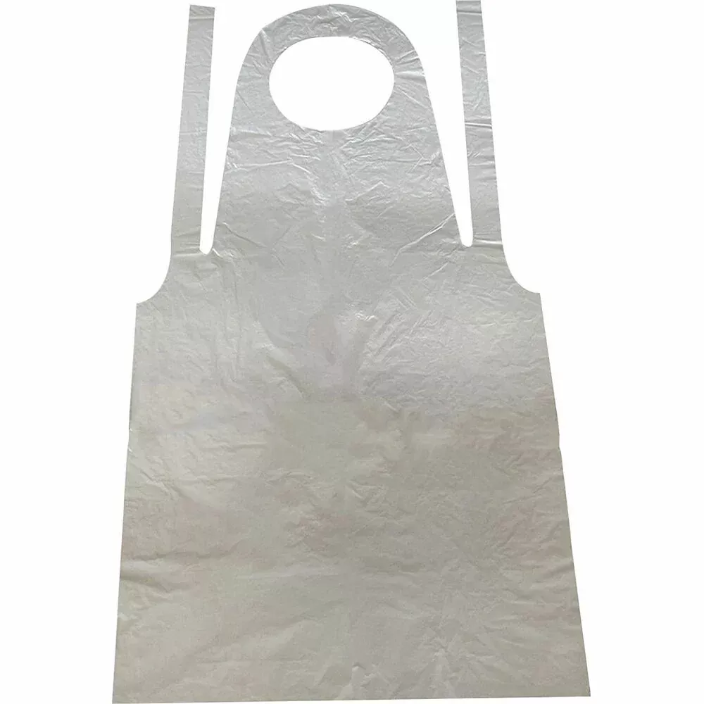 Genuine Joe Disposable Apron,Poly,One Size,100/PK,10PK/CT, WE