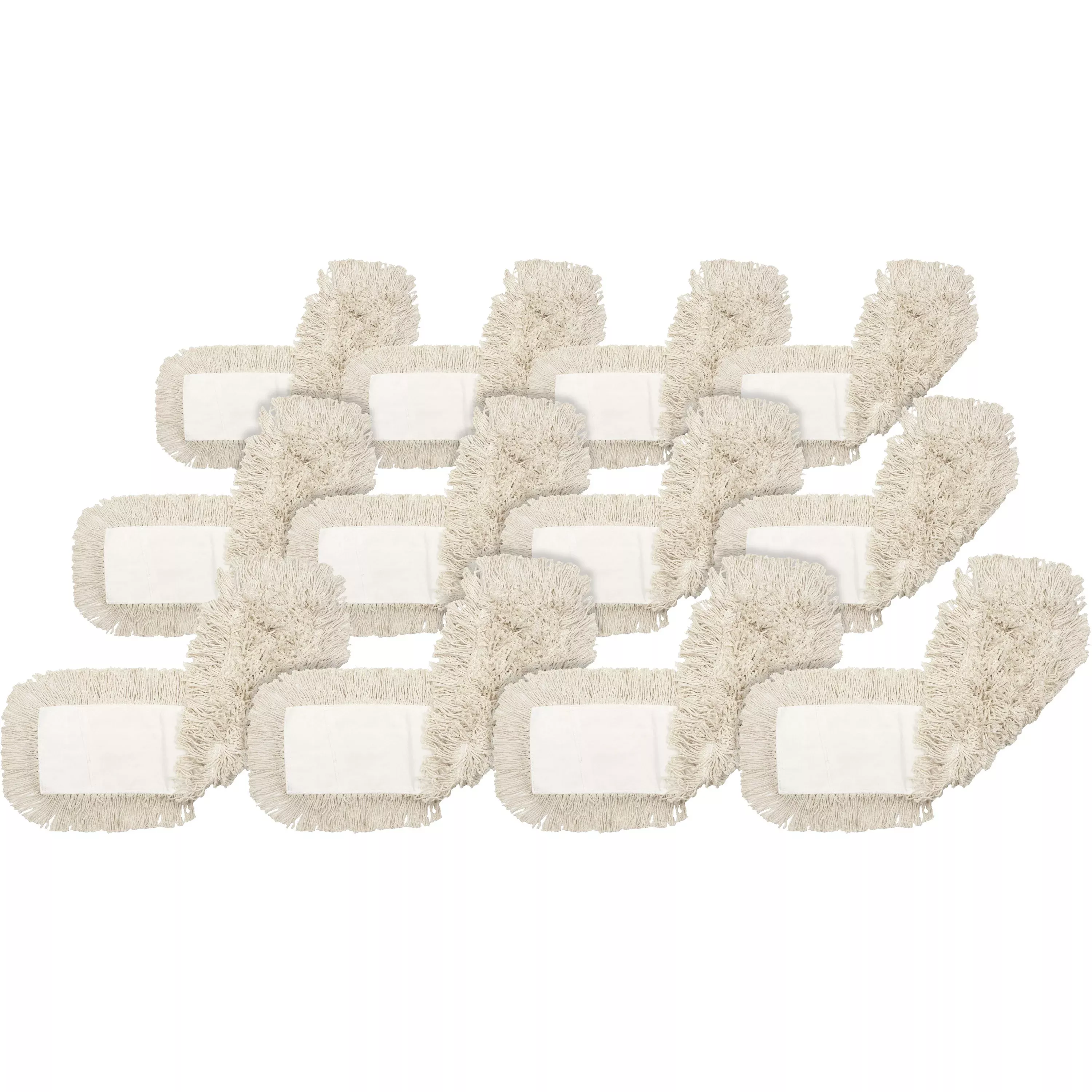 Genuine Joe Dust Mop Refill, Cotton, Launderable, 24"x5", 12/CT, Natural