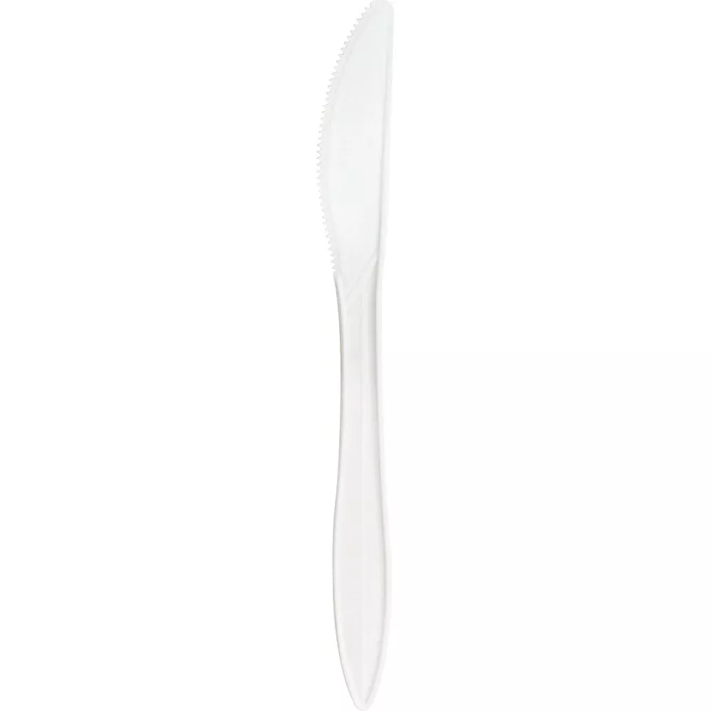 Genuine Joe Knife, Plastic, Medium-weight,1000/CT, White